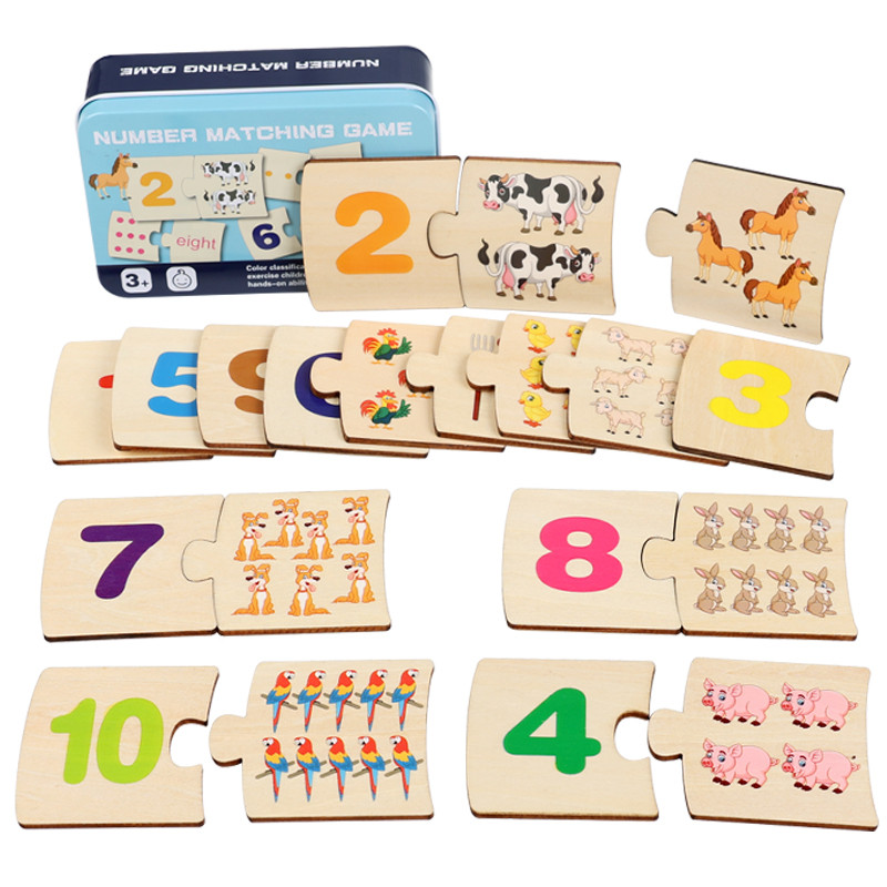 Board Game For Kids - Kinder Eisen Box Anzahl Aufklärung Gepaart