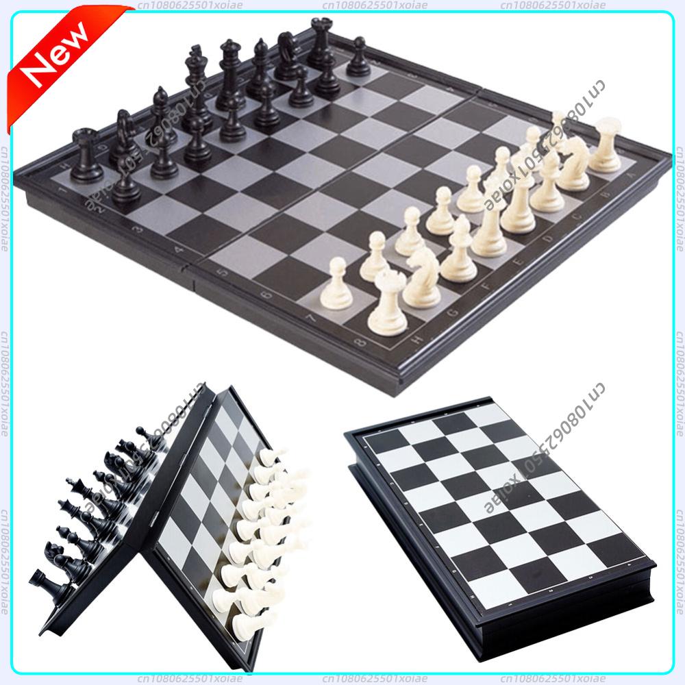 Magnetic Travel Chess - Zusammenklappbares magnetisches Schachspiel, 19,5 x 19,5