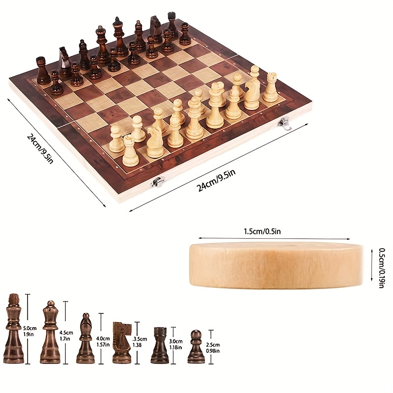 3-in-1-Schachbrett, klappbares – Magnetic Travel Chess Bewertung und Preis